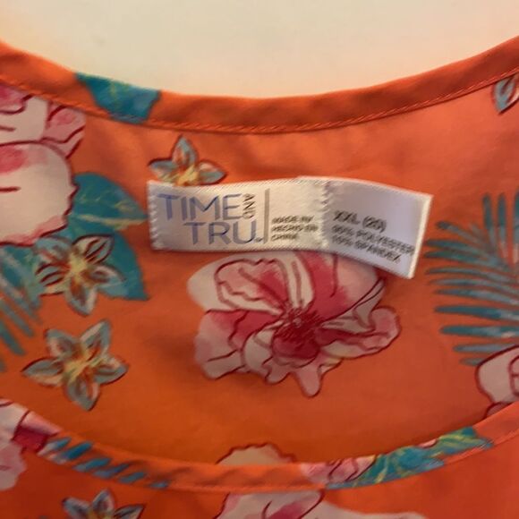 Time and tru tank shirt Xxl floral - Picture 2 of 3
